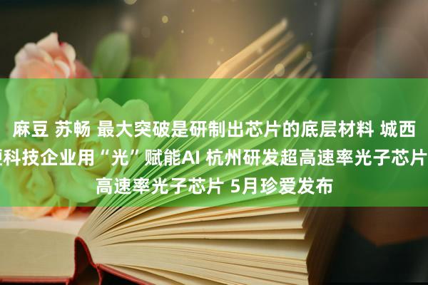 麻豆 苏畅 最大突破是研制出芯片的底层材料 城西科创大走廊硬科技企业用“光”赋能AI 杭州研发超高速率光子芯片 5月珍爱发布