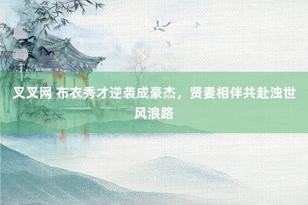 叉叉网 布衣秀才逆袭成豪杰，贤妻相伴共赴浊世风浪路