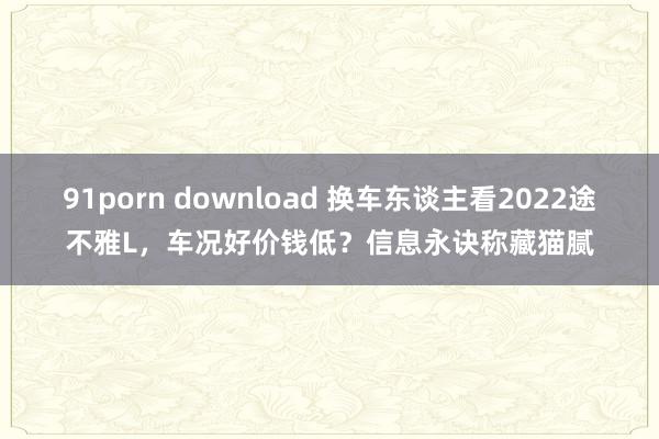 91porn download 换车东谈主看2022途不雅L，车况好价钱低？信息永诀称藏猫腻