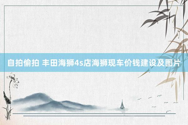 自拍偷拍 丰田海狮4s店海狮现车价钱建设及图片