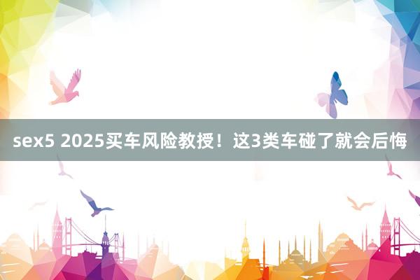 sex5 2025买车风险教授！这3类车碰了就会后悔