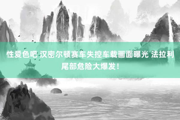 性爱色吧 汉密尔顿赛车失控车载画面曝光 法拉利尾部危险大爆发！
