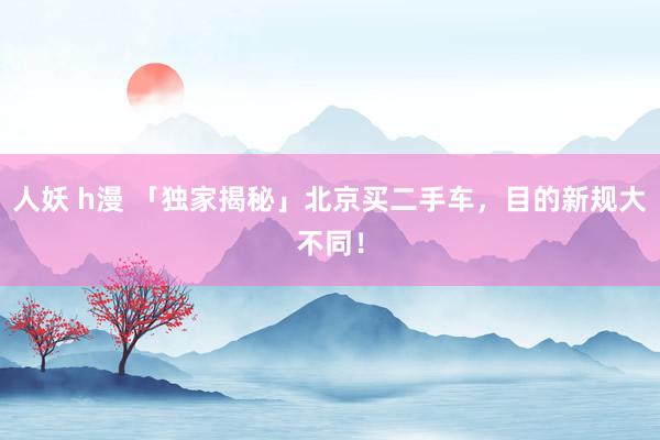 人妖 h漫 「独家揭秘」北京买二手车，目的新规大不同！