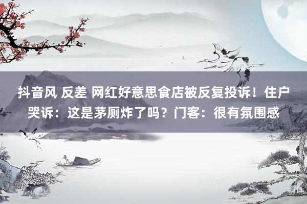 抖音风 反差 网红好意思食店被反复投诉！住户哭诉：这是茅厕炸了吗？门客：很有氛围感