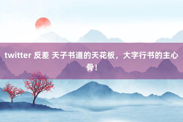 twitter 反差 天子书道的天花板，大字行书的主心骨！